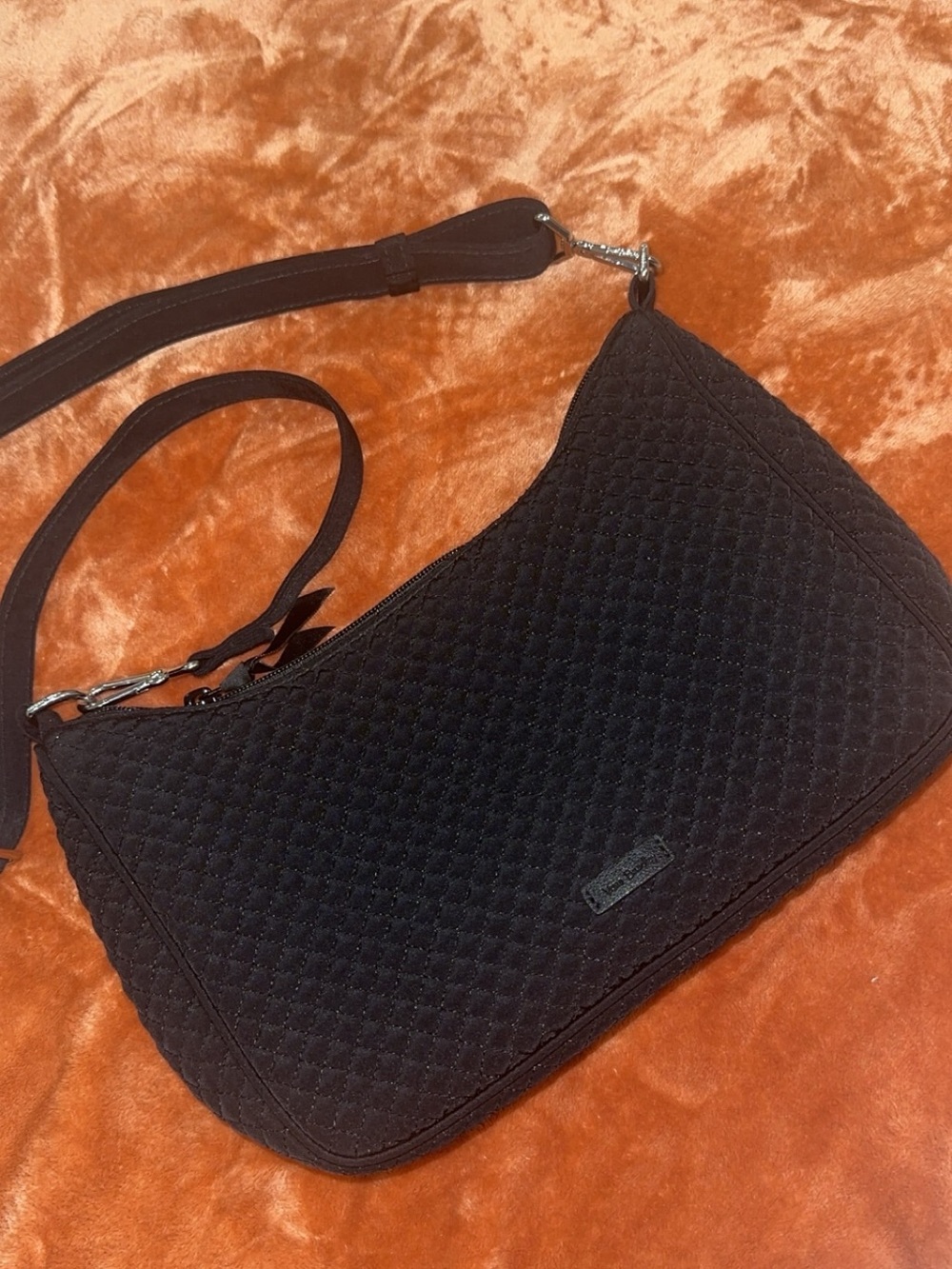 Vera Bradley Black Quilted Crossbody Shoulder Bag